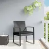 Image de Chaises À Manger De Jardin Lot De 2 Gris Foncé Rotin Pp Vidaxl