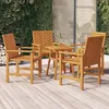 Image de Chaises À Manger De Jardin Lot De 4 Bois Massif D'acacia Vidaxl