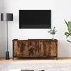 Image de Meuble Tv Avec Portes Chêne Fumé 102x35x45 Cm Bois D'ingénierie Vidaxl