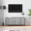 Image de Meuble Tv Avec Portes Sonoma Gris 102x35x45cm Bois D'ingénierie Vidaxl