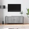 Image de vidaXL Meuble TV avec portes sonoma gris 102x35x45cm bois dingénierie 826293