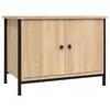 Image de Vidaxl meuble tv avec portes chêne sonoma 60x35x45 cm bois d'ingénierie