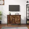 Image de Meuble Tv Avec Portes Chêne Sonoma 60x35x45cm Bois D'ingénierie Vidaxl