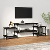 Image de Meuble Tv Noir 157x35x52 Cm Bois D'ingénierie Vidaxl