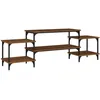 Image de Meuble Tv Chêne Marron 157x35x52 Cm Bois D'ingénierie Vidaxl
