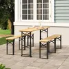 Image de vidaXL Table à bière pliable 170x50x75-105 cm bois massif de sapin 363114