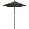Image de Parasol De Jardin Avec Mât En Bois Anthracite 196x231 Cm Vidaxl