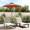 Image de Parasol De Jardin Avec Mât En Bois Terre Cuite 196x231 Cm Vidaxl