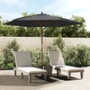 Image de Parasol De Jardin Avec Mât En Bois Noir 299x240 Cm Vidaxl