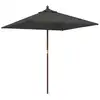 Image de Vidaxl parasol de jardin avec mât en bois anthracite 198x198x231 cm