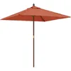Image de Parasol De Jardin Avec Mât En Bois Terre Cuite 198x198x231 Cm Vidaxl