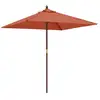 Image de Vidaxl parasol de jardin avec mât en bois terre cuite 198x198x231 cm