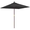 Image de Vidaxl parasol de jardin avec mât en bois noir 198x198x231 cm