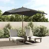 Image de Parasol De Jardin Avec Mât En Bois Anthracite 300x300x273 Cm Vidaxl