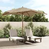 Image de Parasol De Jardin Avec Mât En Bois Taupe 300x300x273 Cm Vidaxl