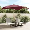 Image de Parasol De Jardin Avec Mât En Bois Rouge Bordeaux 300x300x273cm Vidaxl
