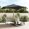 Image de Parasol De Jardin Avec Mât En Bois Noir 300x300x273 Cm Vidaxl