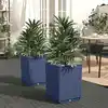 Image de Jardinières 2 Pcs Bleu Gris 30x30x37 Cm Polypropylène Vidaxl