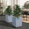 Image de Jardinières 2 Pcs Gris Clair 30x30x37 Cm Polypropylène Vidaxl