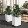 Image de vidaXL Jardinières 2 pcs blanc 30x30x37 cm polypropylène 364183