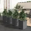 Image de Jardinières 4 Pcs Noir 30x30x37 Cm Polypropylène Vidaxl