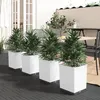 Image de Jardinières 4 Pcs Blanc 30x30x37 Cm Polypropylène Vidaxl