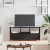 Image de Meuble Tv Noir 102x33x45 Cm Bois D'ingénierie Et Fer Vidaxl