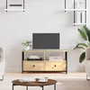 Image de Meuble Tv Chêne Sonoma 90x33x45 Cm Bois D'ingénierie Et Fer Vidaxl