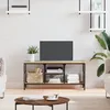 Image de Meuble Tv Chêne Sonoma 100x35x45 Cm Bois D'ingénierie Et Fer Vidaxl
