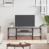 Image de vidaXL Meuble TV sonoma gris 121x35x45 cm bois dingénierie et fer 831806