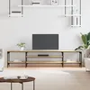 Image de Meuble Tv Chêne Sonoma 201x35x45 Cm Bois D'ingénierie Et Fer Vidaxl