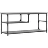 Image de Meuble Tv Sonoma Gris 103x38x46,5 Cm Bois D'ingénierie Et Acier Vidaxl
