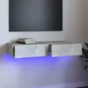 Image de Meuble Tv Avec Lumières Led Gris Béton 90x35x15,5 Cm Vidaxl