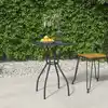 Image de Table De Jardin Anthracite 50x50x72 Cm Treillis D'acier Vidaxl