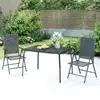 Image de Table De Jardin Anthracite 110x80x72 Cm Treillis D'acier Vidaxl