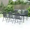 Image de Table De Jardin Anthracite 200x100x72 Cm Treillis D'acier Vidaxl