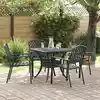 Image de Chaise De Jardin 4 Pcs Anthracite 56 X 65 X 89 Cm Acier Vidaxl