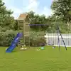 Image de Aire De Jeux D'extérieur Bois De Pin Imprégné Vidaxl
