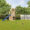 Image de vidaXL Aire de jeux dextérieur bois de pin massif ensemble de jeu ensemble de jeu en bois ensemble de terrain de jeu 3156988
