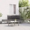 Image de vidaXL Salon de jardin 4 pcs avec coussins Gris Résine tressée ensemble de salon dextérieur ensemble de mobilier 319662