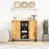 Image de Buffet Avec 2 Portes 90x33x75 Cm Bois Massif De Manguier Vidaxl