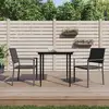 Image de Chaises De Jardin Lot De 2 Noir 54x62,5x89 Cm Résine Tressée Vidaxl