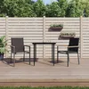 Image de Chaises De Jardin Lot De 2 Noir 55x61,5x90cm Textilène Et Acier Vidaxl