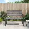 Image de Banc De Jardin À 2 Places Gris Résine Tressée Vidaxl
