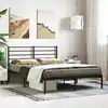 Image de Cadre De Lit Métal Sans Matelas Et Tête De Lit Noir 160x200 Cm Vidaxl