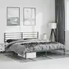 Image de Cadre De Lit Métal Sans Matelas Avec Tête De Lit Noir 183x213cm Vidaxl
