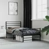 Image de vidaXL Cadre de lit métal sans matelas avec pied de lit noir 80x200 cm 352328