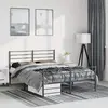 Image de Cadre De Lit Métal Sans Matelas Avec Pied De Lit Noir 150x200cm Vidaxl