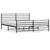 Image de Vidaxl cadre de lit métal sans matelas avec pied de lit noir 193x203cm