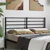 Image de Tête De Lit De Remplacement Métal Noir 120 Cm Vidaxl